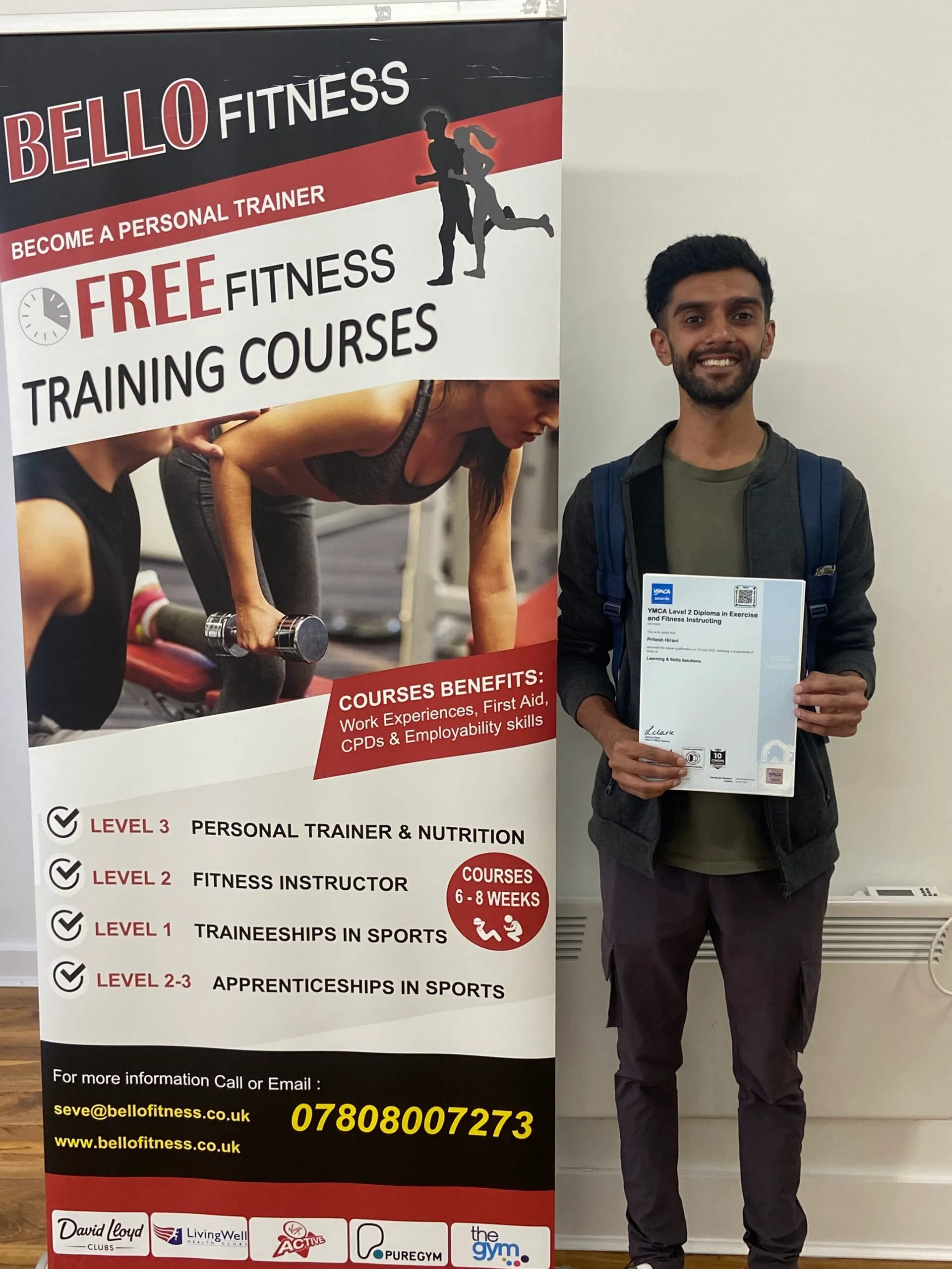 Pritesh Hirani, Bello Fitness graduate